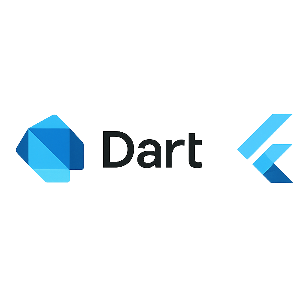 Dart and Flutter logos side-by-side