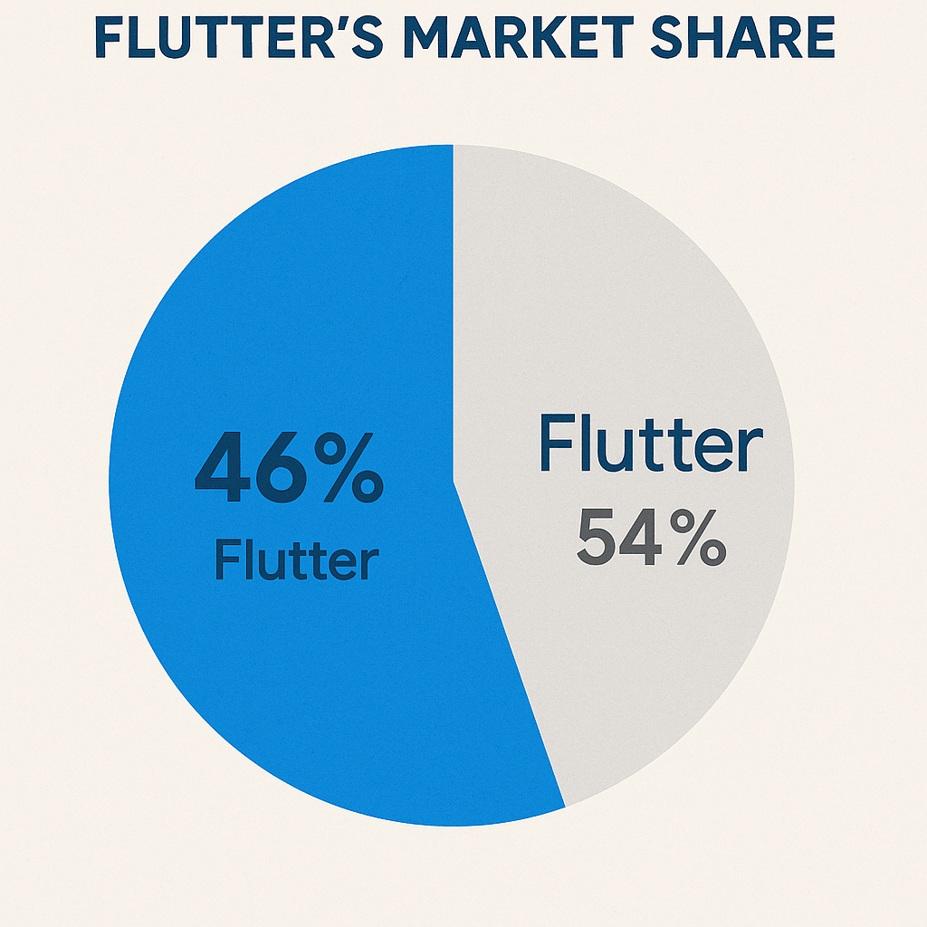 Infographic showing Flutter